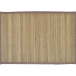 6 Bordstabletter i bambu 30 x 45 cm brun