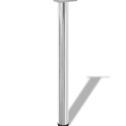 4 Höjdjusterbara bordsben i krom 710 mm