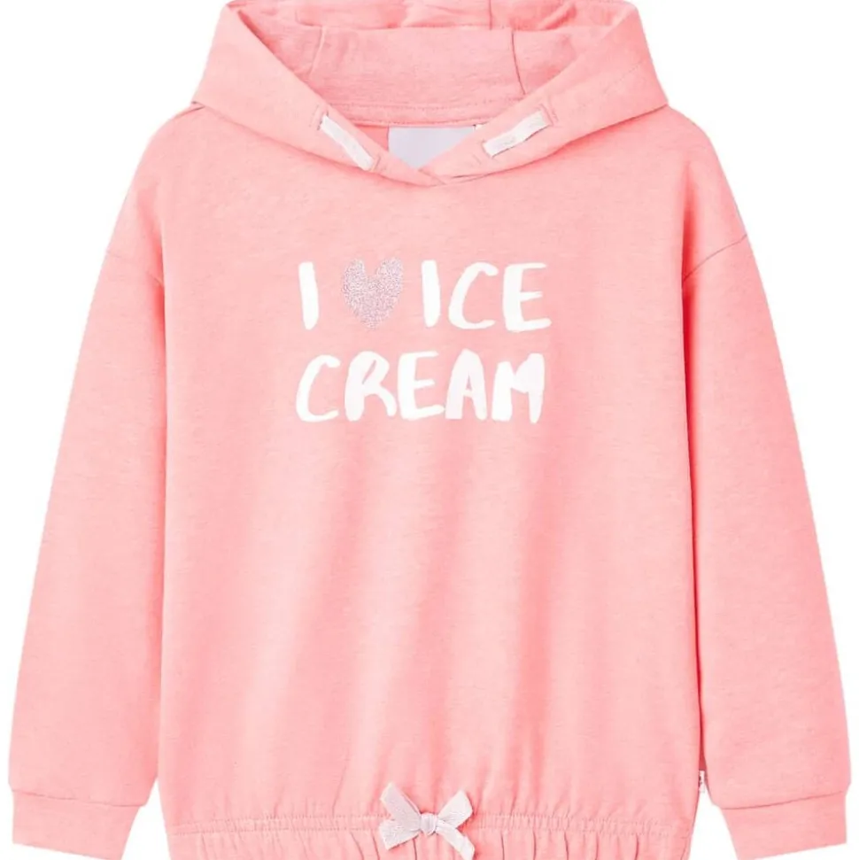 Barnhoodie stark rosa 92