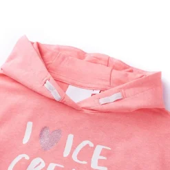 Barnhoodie stark rosa 92