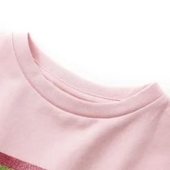 Barnklänning med dragsko ljus rosa 104