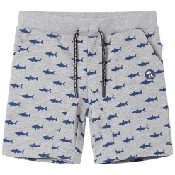 Barnshorts med snöre blandad ljusgrå melange 116