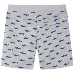Barnshorts med snöre blandad ljusgrå melange 116