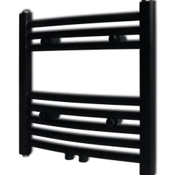 Handdukstork centralvärme element båge 480 x 480 mm svart