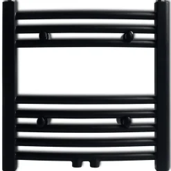 Handdukstork centralvärme element båge 480 x 480 mm svart