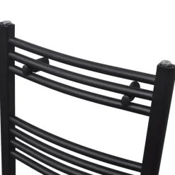 Handdukstork centralvärme element båge 480 x 480 mm svart