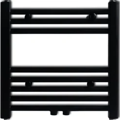 Best vidaXL Handdukstork centralvärme element rak 480 x 480 mm Svart