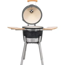 Outlet vidaXL Kamado keramisk grill smoker 33 cm Svart