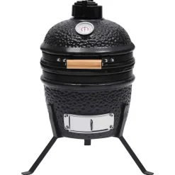 Discount vidaXL Kamado Rökgrill 2-i-1 keramik 56 cm Svart