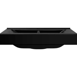 New vidaXL Lyxigt keramisk fyrkantig handfat med kranhål 60 x 46 cm Svart