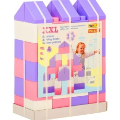 vidaXL Polesie Wader Byggklossar XXL 36 delar Rosa och lila