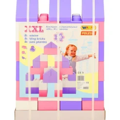 vidaXL Polesie Wader Byggklossar XXL 36 delar Rosa och lila