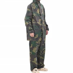 Regnställ med Huva Herrar Tvådelat Camouflage M