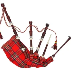 Sale vidaXL Skotsk Great Highland-säckpipa Royal Steward tartan Röd