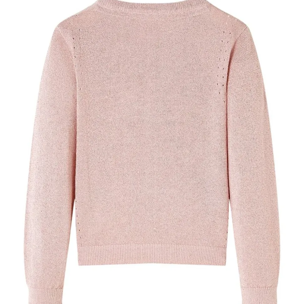 Stickad kofta för barn mjuk rosa 92