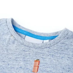 Sale vidaXL T-shirt för barn melange 104 Blå