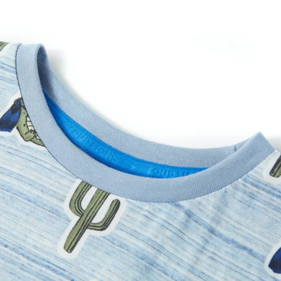 vidaXL T-shirt för barn blandat tt 128 Blå