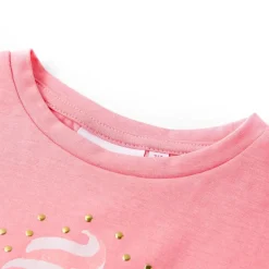 Clearance vidaXL T-shirt för barn klar puder 92 Rosa