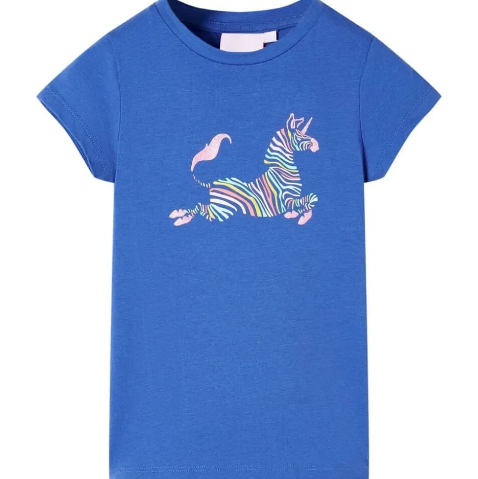 T-shirt för barn koboltblå 104