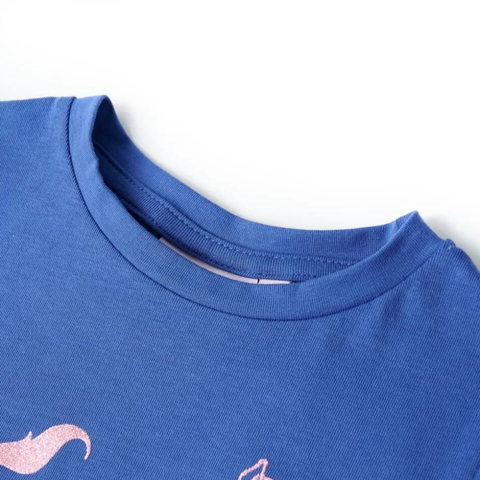T-shirt för barn koboltblå 104