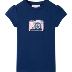 Hot vidaXL T-shirt för barn 116 Marinblå