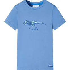 vidaXL T-shirt för barn medel 104 Blå