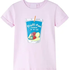 T-shirt för barn mild rosa 116