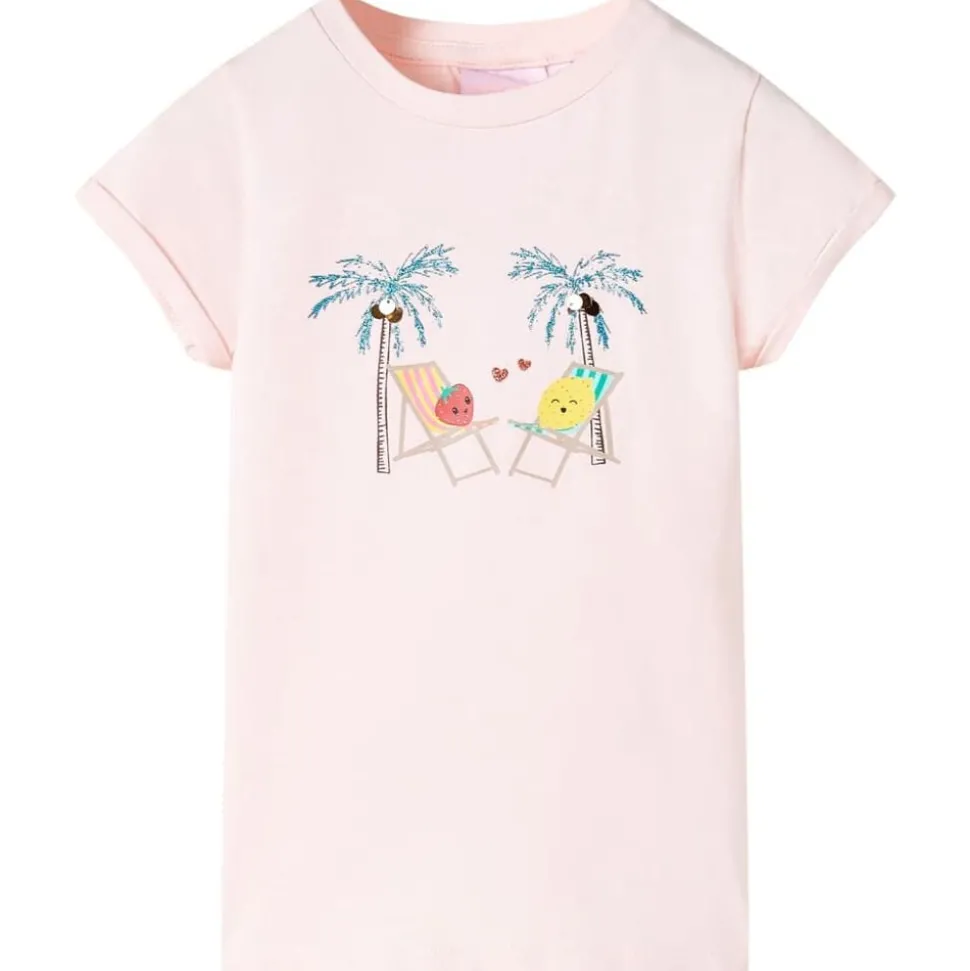 T-shirt för barn mjuk rosa 92