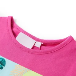 New vidaXL T-shirt för barn mörk 104 Rosa