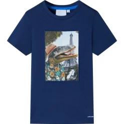 Discount vidaXL T-shirt för barn mörk 116 Blå