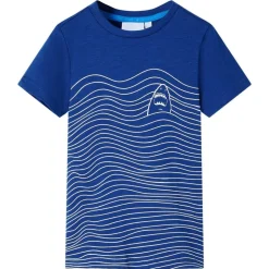 T-shirt för barn mörkblå 128