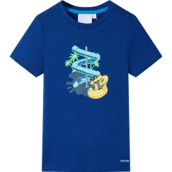 Discount vidaXL T-shirt för barn mörkgrå 128 Blå