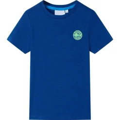 Outlet vidaXL T-shirt för barn mörkgrå 104 Blå