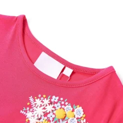 T-shirt för barn stark rosa 116
