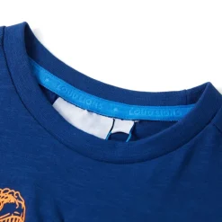 T-shirt med korta ärmar för barn mörkblå 104
