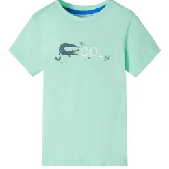 T-shirt med korta ärmar för barn ljusgrön 92
