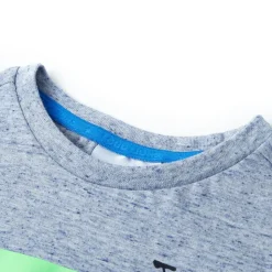 T-shirt med korta ärmar för barn blå melange 116