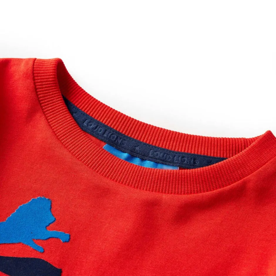 Outlet vidaXL T-shirt med långa ärmar för barn 104 Röd