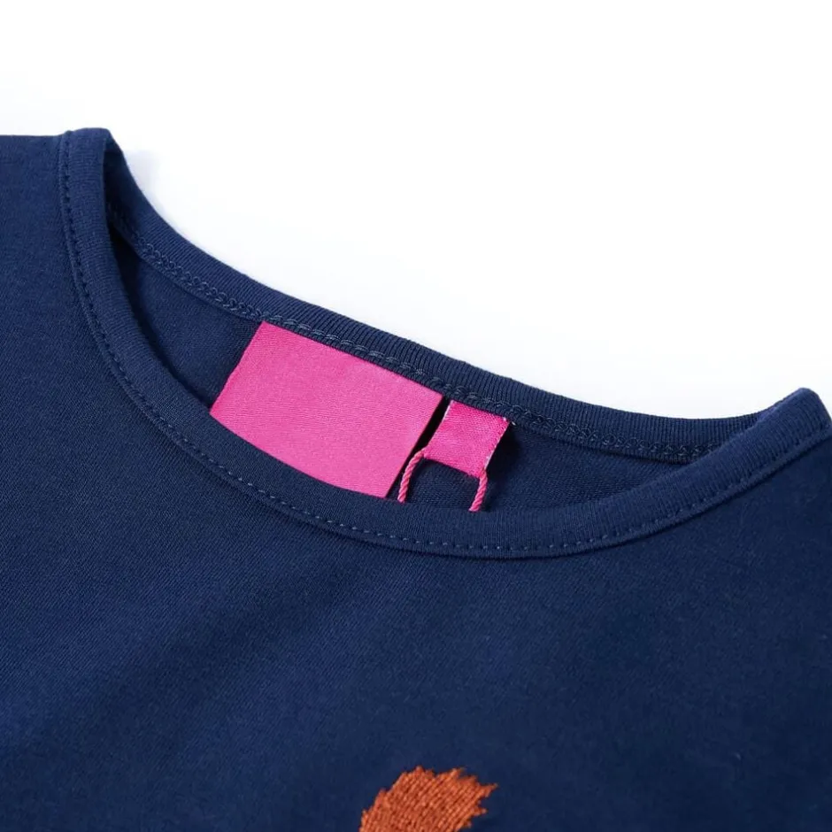 Hot vidaXL T-shirt med långa ärmar för barn 104 Marinblå