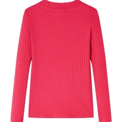 T-shirt med långa ärmar för barn stark rosa 92