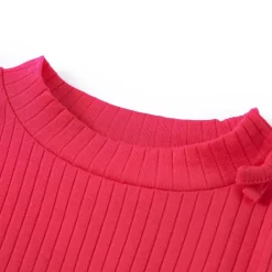 T-shirt med långa ärmar för barn stark rosa 92