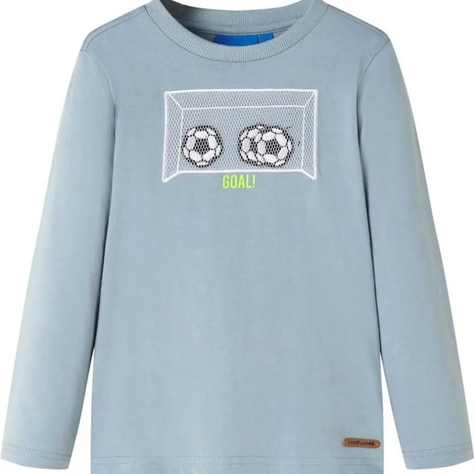 Online vidaXL T-shirt med långa ärmar för barn ljus 92 Blå