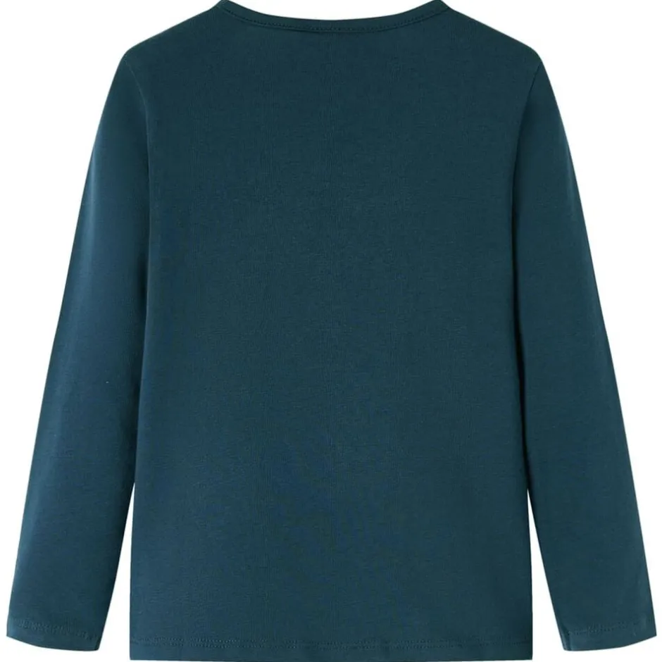 Discount vidaXL T-shirt med långa ärmar för barn mörk 104 Grön