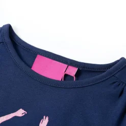 Outlet vidaXL T-shirt med långa ärmar för barn 92 Marinblå