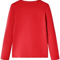 New vidaXL T-shirt med långa ärmar för barn 92 Röd