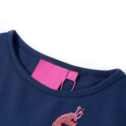 vidaXL T-shirt med långa ärmar för barn marin 104 Blå