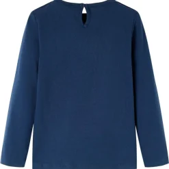 T-shirt med långa ärmar för barn marinblå 92