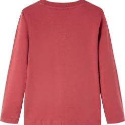 T-shirt med långa ärmar för barn ljusröd 116