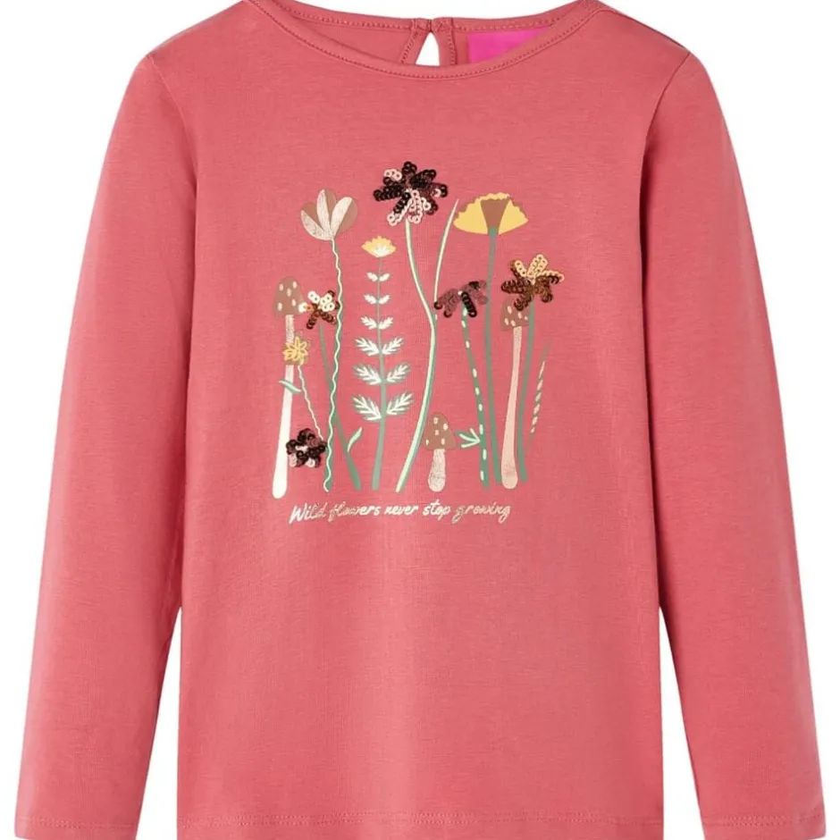 Discount vidaXL T-shirt med långa ärmar för barn gammel 92 Rosa