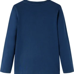 T-shirt med långa ärmar för barn marinblå 92